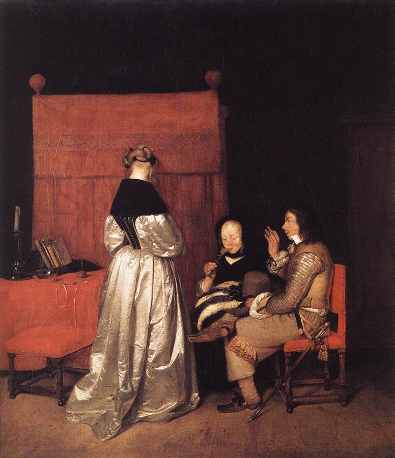 정중한 대화, 이른바 '아버지의 훈계'(Gallant Conversation, Known as ‘The Paternal Admonition’)