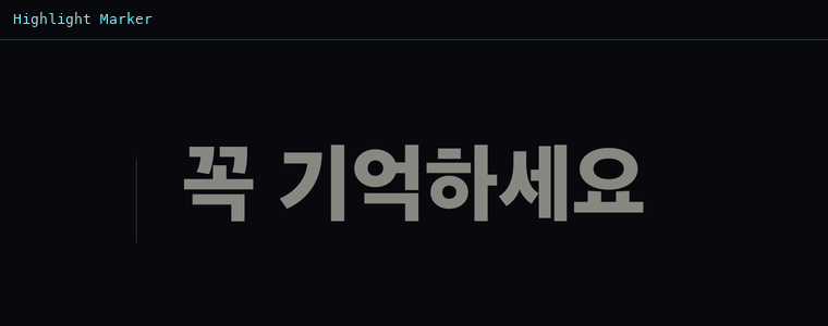 마커 하이라이트
